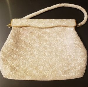Vintage Beaded Evening Purse w/Gold